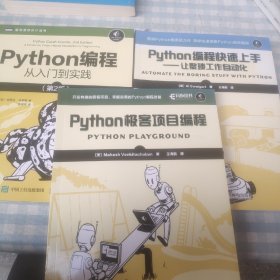 Python编程从入门到实践第2版系列套装共三册