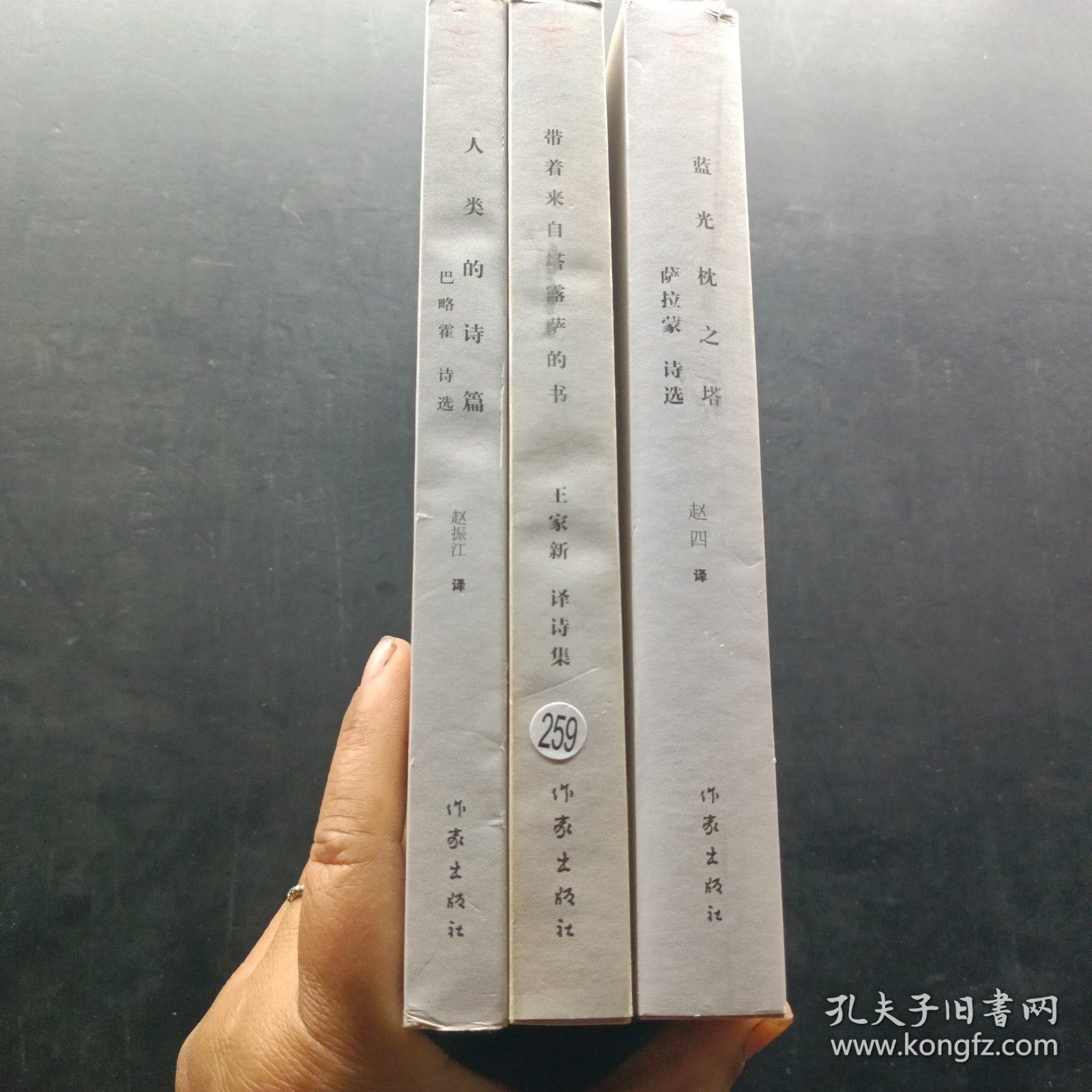 世纪北斗译丛：人类的诗篇：塞萨尔·巴略霍诗选 带着来自塔露萨的书：王家新译诗集 蓝光枕之塔：萨拉蒙诗选 三本合售