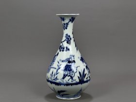 元青花蒙恬将军人物故事纹玉壶春瓶28x15