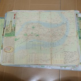 老旧地图:《重庆交通旅游图》1990年1版2印