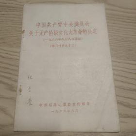 中国共产党中央委员会关于无产阶级*****的决定