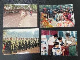 90年代山东大学学生活动照片15幅（军训、运动会、书法展、小树林等）