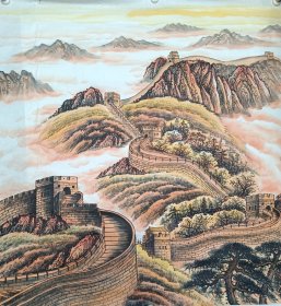 山水画金长城六尺斗方