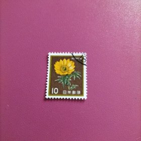 日本信销邮票 1980年 动植物国宝10元 雏菊 1枚（库存 4 )