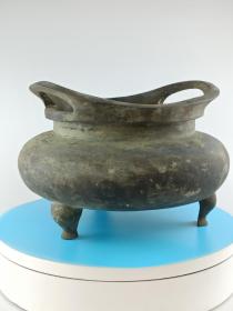 古董   古玩收藏  铜器   铜香炉 古式香炉  尺寸长宽高:25/25/17厘米，重量:8.5斤