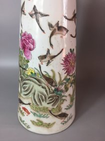 民国粉彩花鸟提壶一个，器型漂亮，装饰佳品，全品无瑕疵。