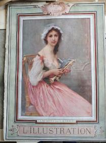1908年法国原版画报当年油画作品展《艺术沙龙展》
