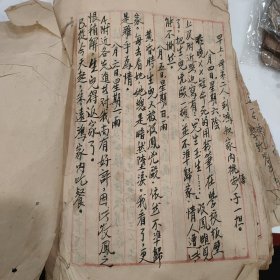 湖南省立师范老师毛笔日记手抄本，湖南教育文献，抗战时期芷江修建机场事情和吃甜米酒美容，字体修长飘逸非常有研究价值