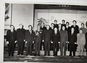 1978年华国锋 乌兰夫等同志会见罗马尼亚名国名议会代表团。 新华社原版原片。品相完美 清晰。 规格：26*20.5cm