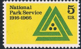 美国1966国家公园管理局雕刻版1全新