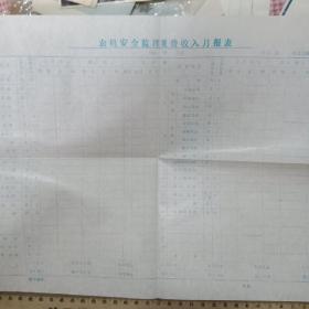 8开的农机安全监理规费收入月报表