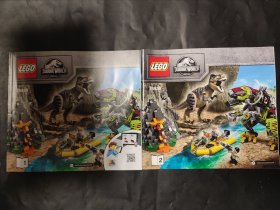 两本 lego 乐高说明书 侏罗纪世界 jurassic world 75938 1 2