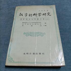 汉字的科学研究：文字与文化丛书专著（1）