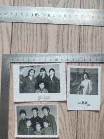 80年代~黑白老照片集体~3张合售_
