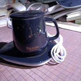 星座杯（可指定）55度恒温杯陶瓷咖啡杯430ML/礼盒装/内含自动加热垫、勺子,杯盖/图例为双鱼座