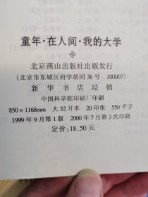 中学生课外名著阅读推荐图书 4册合售，童年 在人间 我的大学，钢铁是怎样炼成的，鲁滨逊漂流记，名人传