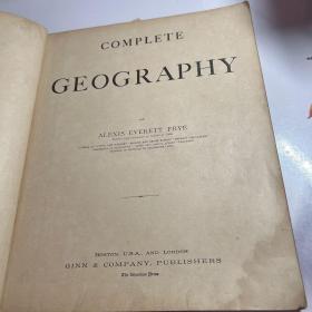 FRYE'S COMPLETE GEOGRAPHY 完全地理 [1902年美国波士顿和伦敦再版道林纸本地图集] 25.4×31.4厘米