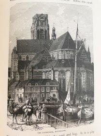 1903年初版《莱茵河全域历史风情图》内含170幅木刻版画 三口刷金