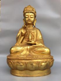 铜鎏金观音菩萨佛像