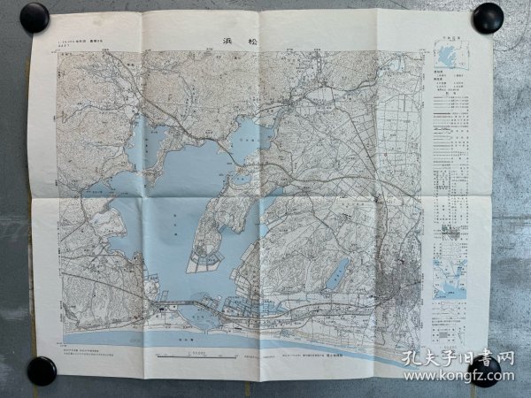 日本地方地图 04 浜松 昭和43年 1:50000，46cm*60cm  地形图 地势图