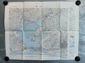 日本地方地图 04 浜松 昭和43年 1:50000，46cm*60cm  地形图 地势图