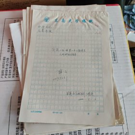 2000年左右东南大学学生作业：有关《红楼梦》的20份合售 不详细描述了，看图