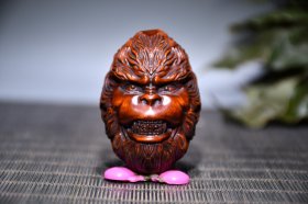 旧藏精品小叶黄杨木精工雕刻 悟空斗战胜佛 收藏送礼佳品