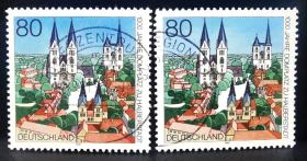 信52德国1996年邮票 哈尔伯施塔特教堂广场1000周年 建筑风光 1全上品信销（随机发货）2015斯科特目录0.45美元