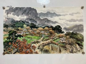 朝鲜画 吴太燮 作“乡村风景”