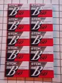磁带：未拆封TDK-B60原装空白（10盘合售）