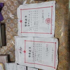 毕业证书 1959年四川巴中高祥元 何家珍 可分开出售