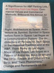 learning from las vegas（向拉斯维加斯学习）；作者：Robert venturi，GB