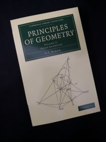 【BOOK LOVERS专享327元】Principles of Geometry: Volume 3 几何原理 第三卷 剑桥大学版 英文英语原版 非轻型纸 高阶学术版本