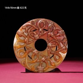 旧藏和田玉白玉龙纹玉璧