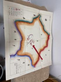 1950年阜阳县 手绘地图