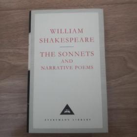 William Shakespeare The Sonnets and Narrative Poems 威廉·莎士比亚 十四行诗与叙事诗 everyman's library 人人文库 英文原版 布面封皮琐线装订 丝带标记 内页无酸纸可以保存几百年不泛黄