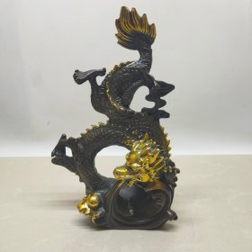 铜最小号立龙摆件一个 重约660克