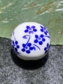 精美青花瓷苹果珠一颗