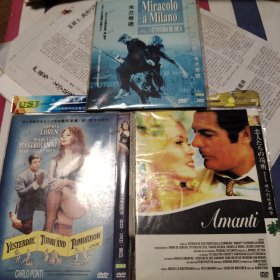电影 DVD 意大利新现实主义导演维多里奥·德·西卡作品：1. 米兰奇迹 （第四届戛纳电影节金棕榈奖）/ 2.昨天 今天 明天 /索菲亚·罗兰 马斯特洛安尼主演 / 3.情人们的老地方 1968 三碟合售（盘面干净 基本全新）