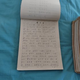 长篇小说手稿（谈吐）韩文