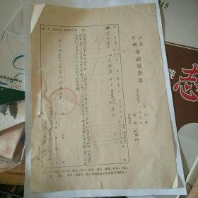 停薪留职呈请报告书，1954年，