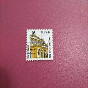 德国信销邮票 2002年 观光地 5-3：法兰克福老歌剧院 面值0.55 （库存 5 ）