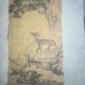 墨宝(中国历代名画选)，宣纸挂历画芯六张