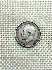 英国6便士银币 1917年特年 极美品 2.82克925银 oz0500