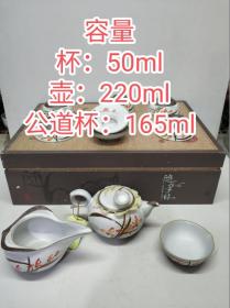 【八九十年代老瓷器茶具精品收藏纯手绘茶具整套库存老厂货普洱功夫茶具茶备】
尺寸见图片