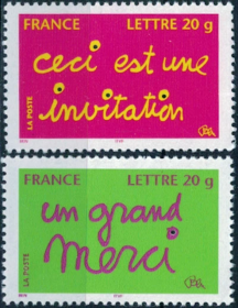FR4法国2005年问候邮票 外国邮票 新 2全