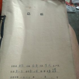 1980年农村 人民公社 总账 账本