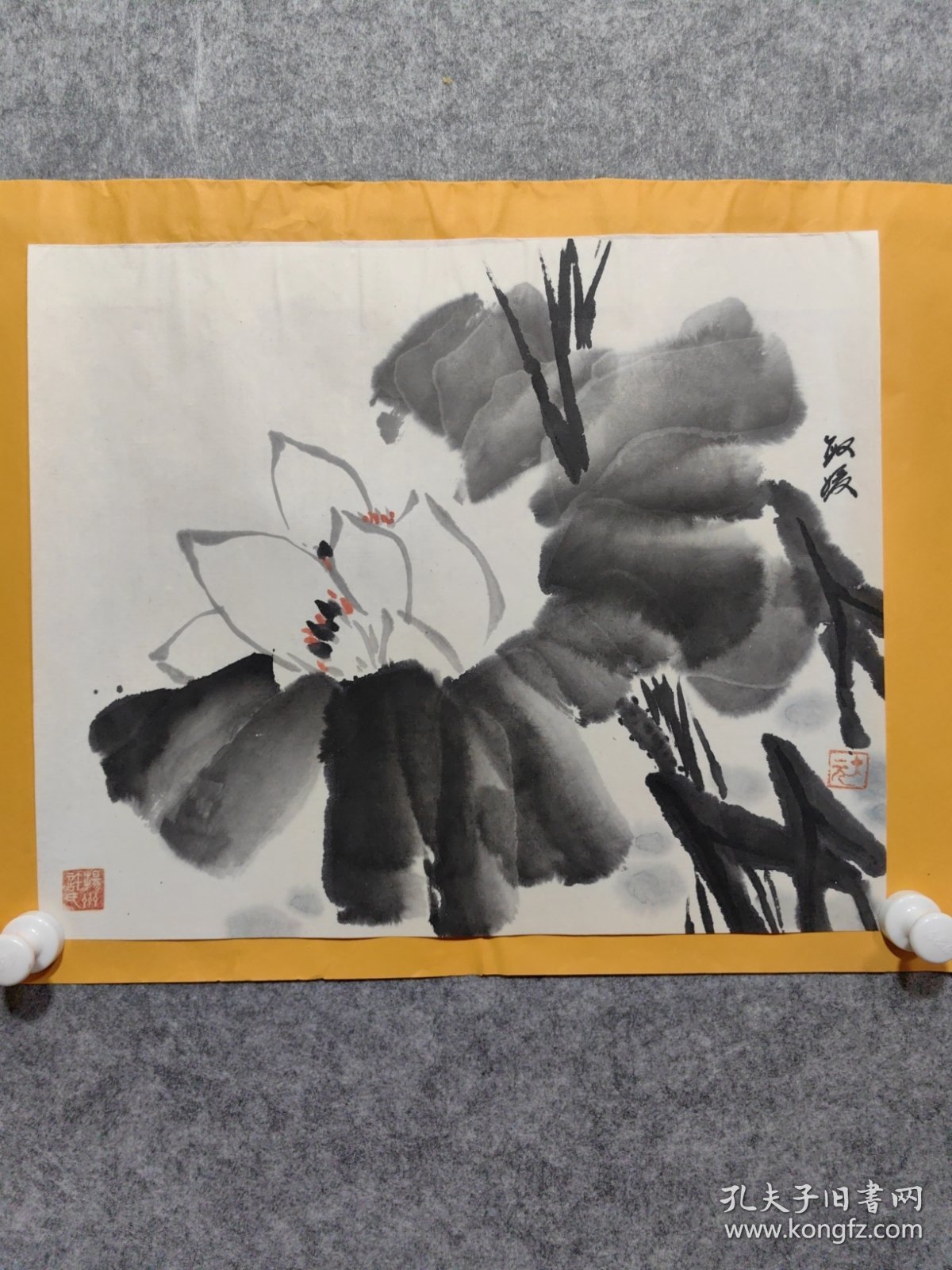佚名 北京知名老画家 许大元 （许敏媛）精品花鸟一副 保真出售 （八九十年代作品）