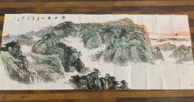 泰山风水全景画