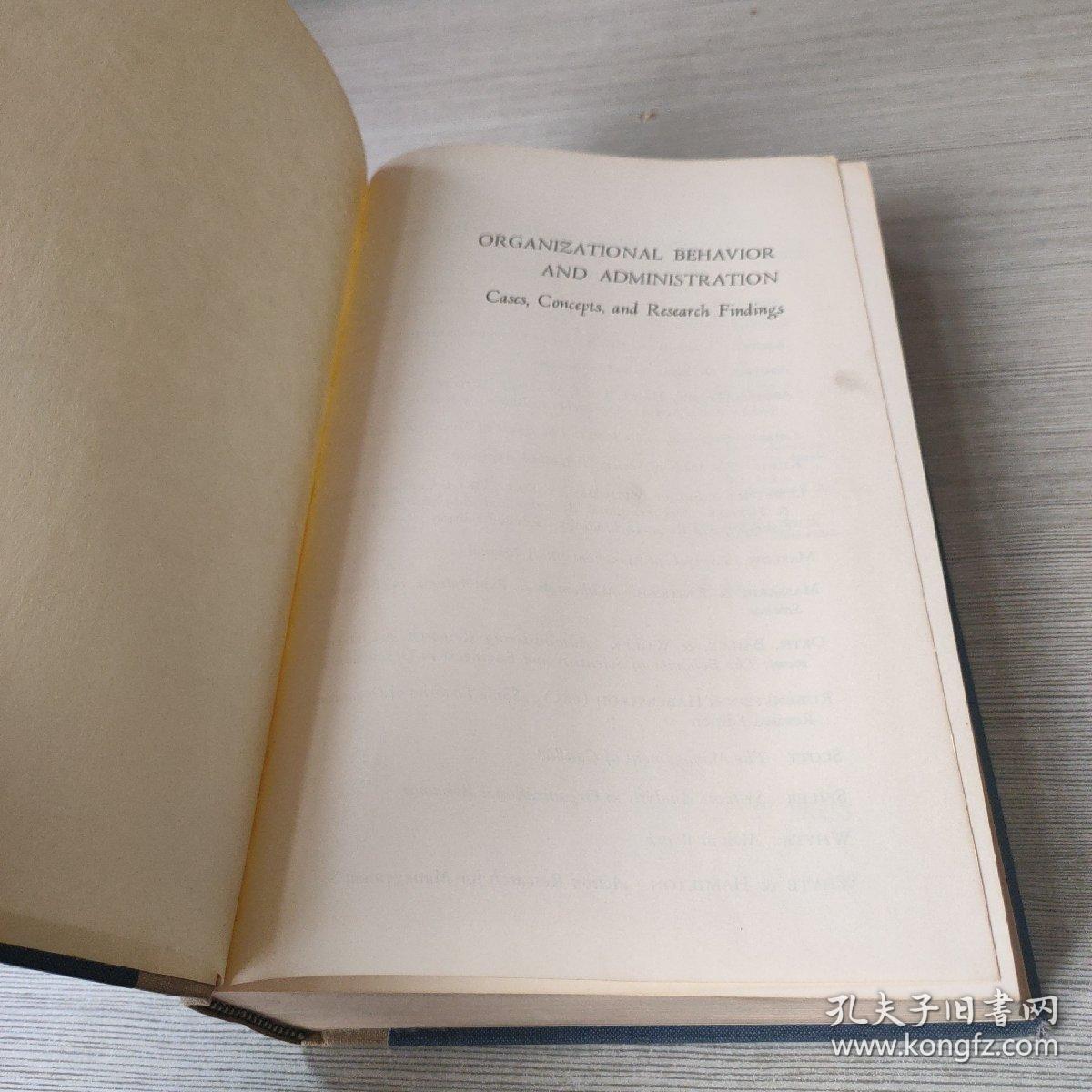 organizational behavior and administration